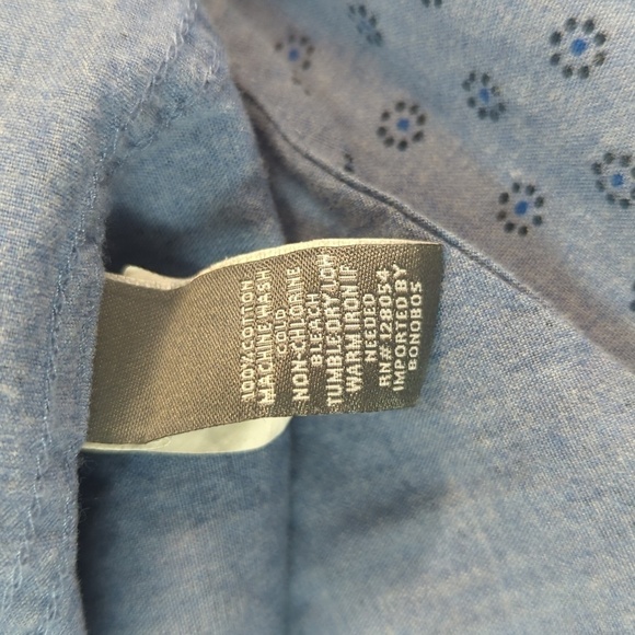 Bonobos Circle Print Button Down Shirt Blue XL hipster hippie preppy western - Picture 6 of 7